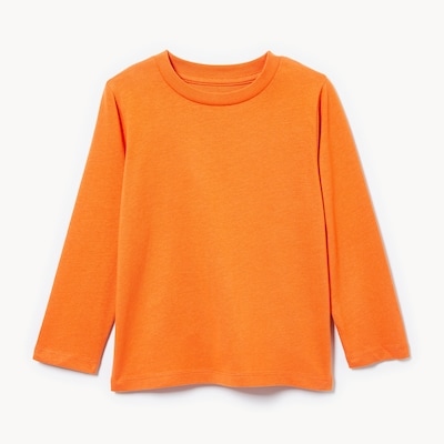 Haut à manches longues orange pour petits garçons - Orange Foncé