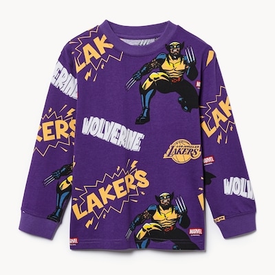 Toddlers' NBA Lakers x Marvel Wolverine Top - Purple