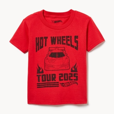 T-shirt imprimé Hot Wheels pour petits garçons - Rouge