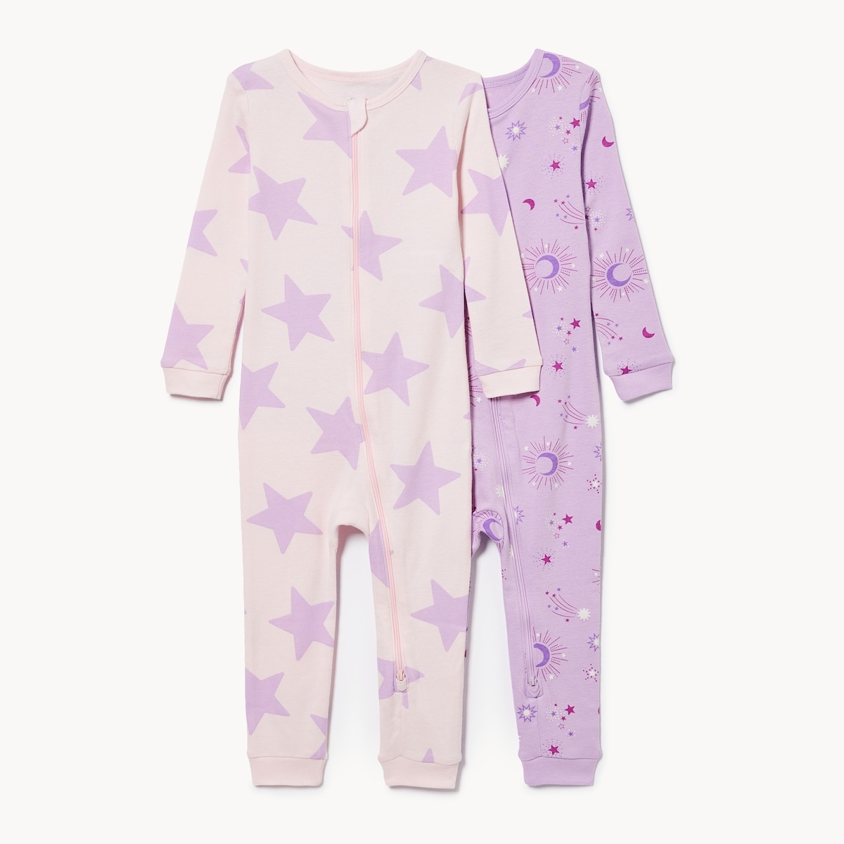 Baby Girls' 2-Pack Double-Zip Sleepers - Lavender