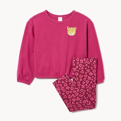 Ens. 2 pièces avec legging pour bébés filles - Magenta