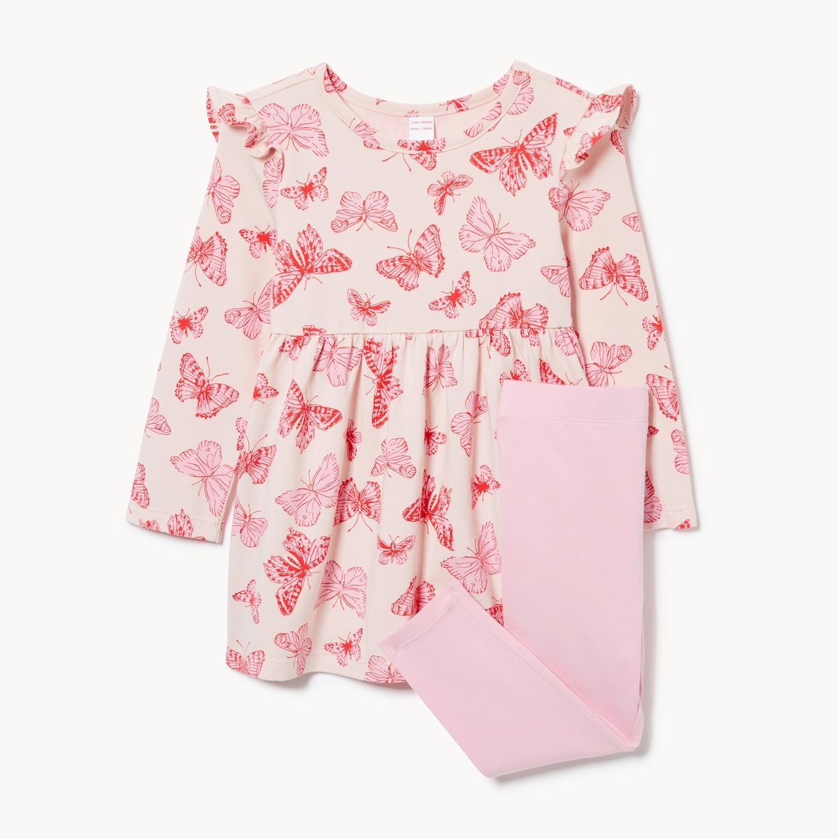 Baby Girls' 2-Piece Dress Set - Pale Pink