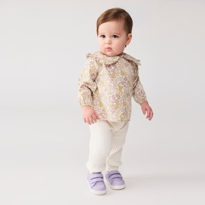 Baby Girls' Peter Pan Collar Top - Off White