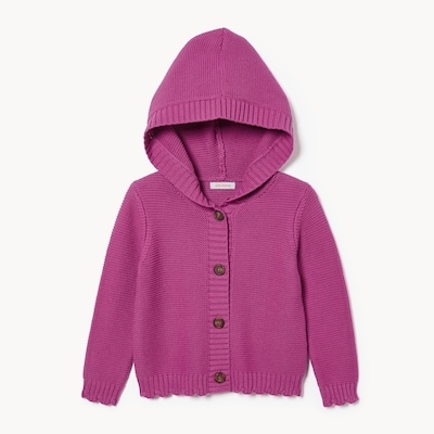 Cardigan à capuchon pour bébés filles - Magenta