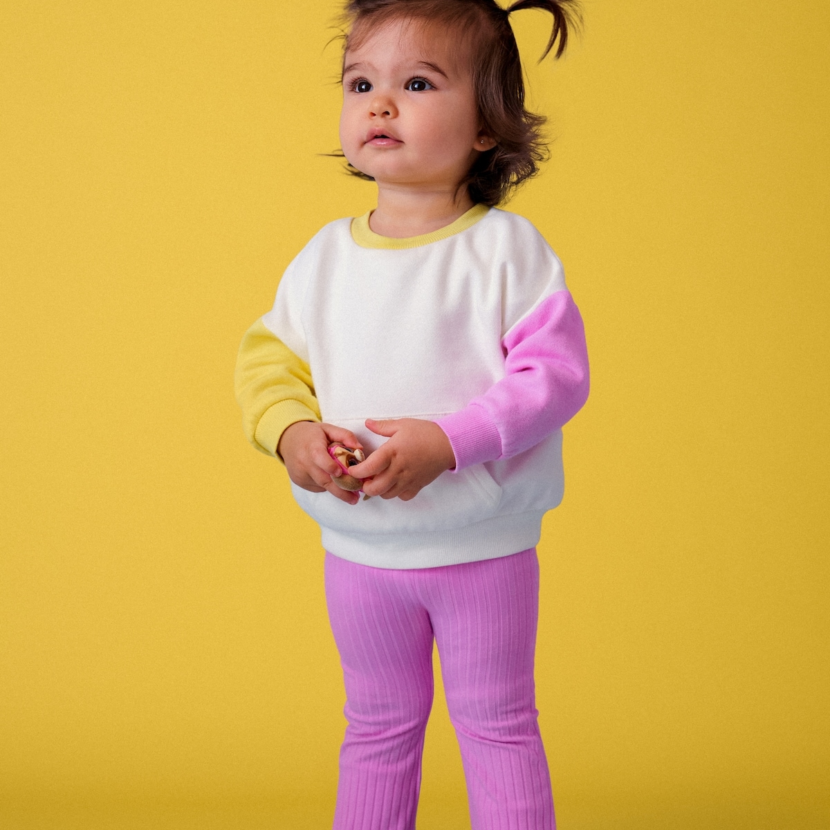 Baby Girls' 2-Piece Sweatshirt Set - Off White