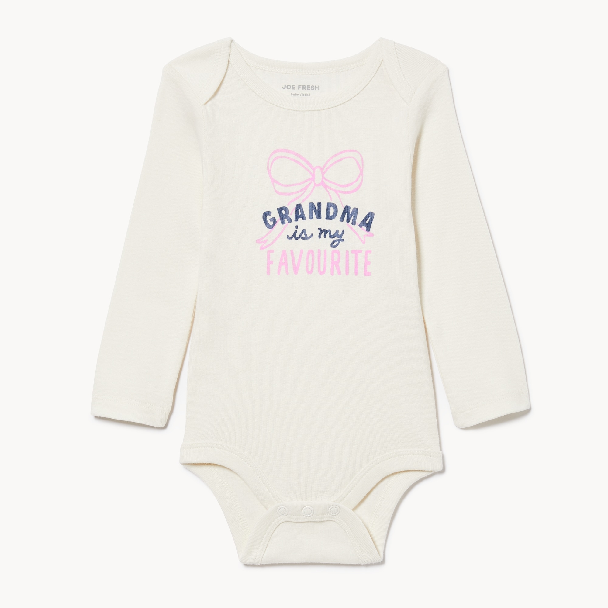 ♡bebe♡　0617 Baby Girls' Graphic Bodysuit in Off White from Joe Fresh