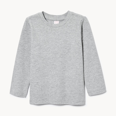 Haut côtelé à manches longues pour bébés filles - Mélange De Gris Pâle