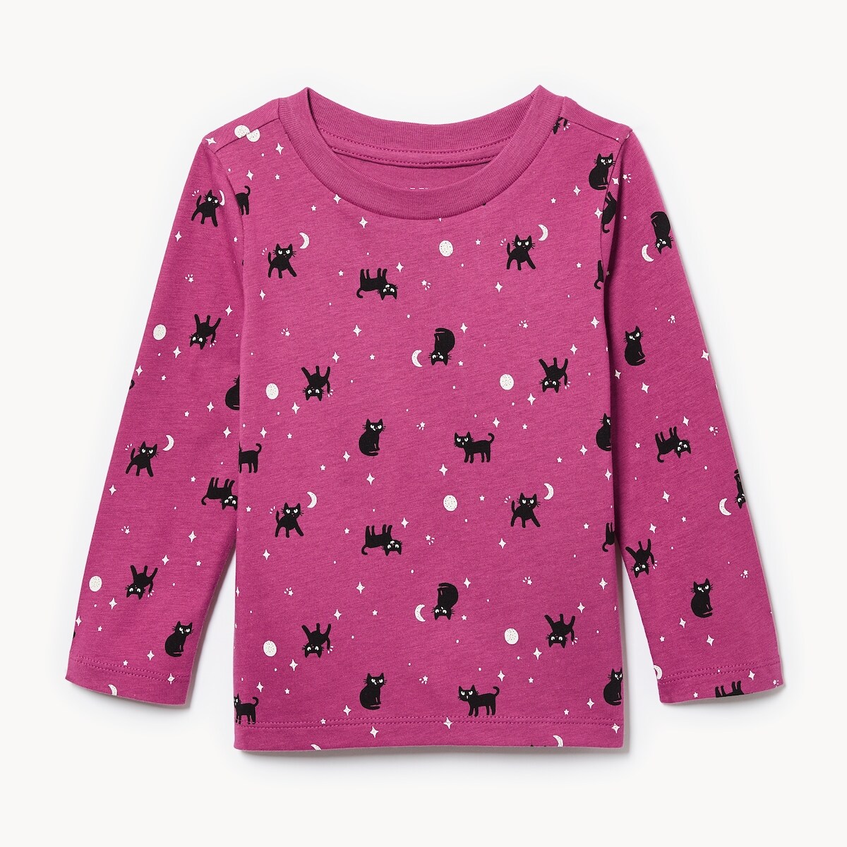 Baby Girls' Printed Ribbed Long Sleeve Top