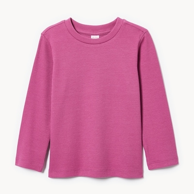 Haut côtelé à manches longues pour bébés filles - Fuchsia