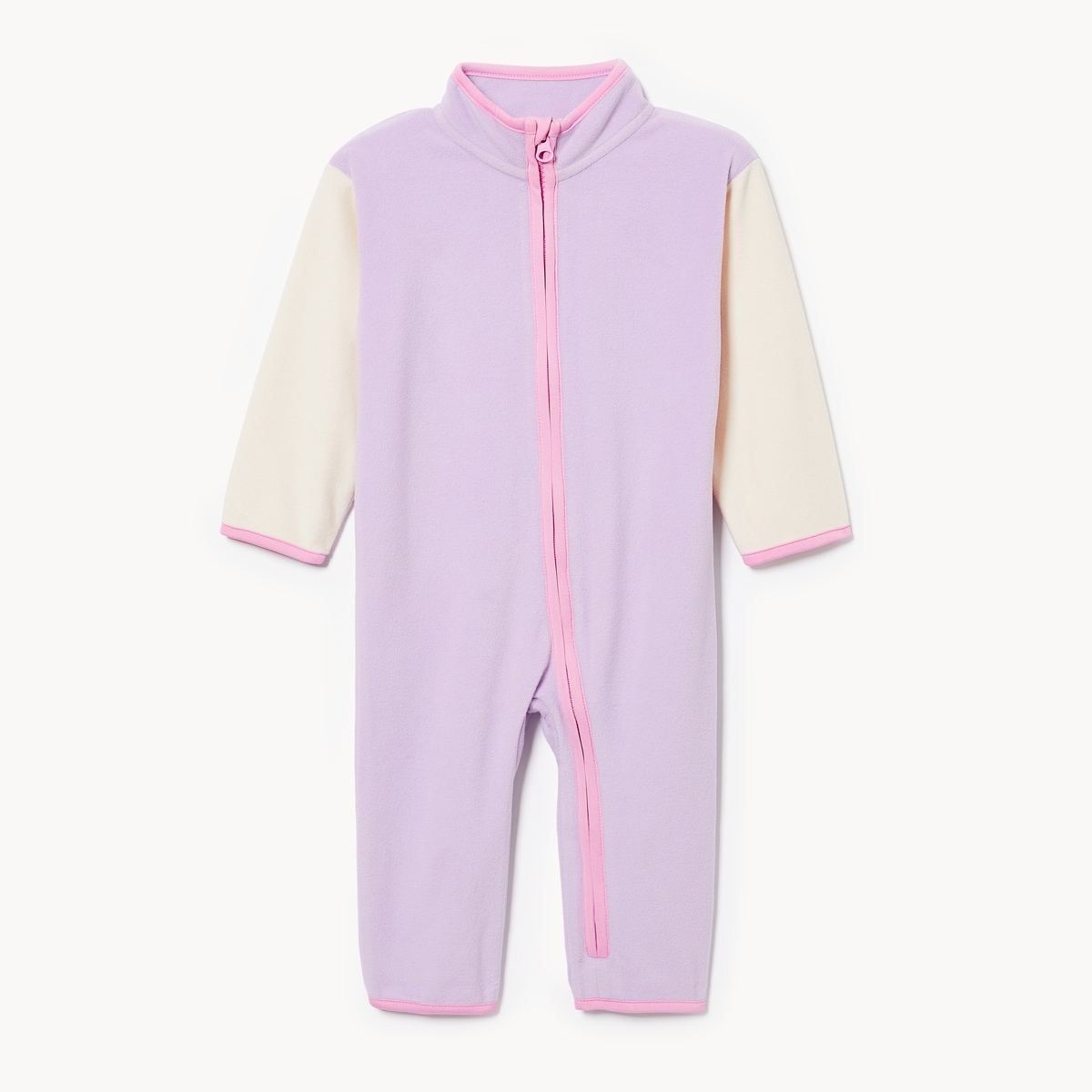 Barboteuse en molleton unie pour bb