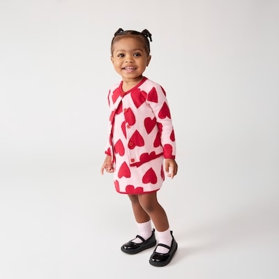 Baby Girls' Printed Cardigan - Light Pink