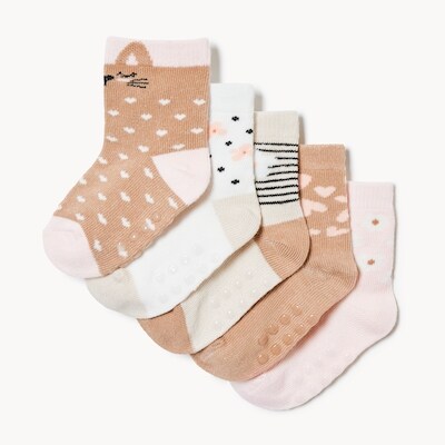 Joe Fresh Ens. de 5 paires de chaussettes tube, bébés filles 1 ea, 8,00 $/1ch