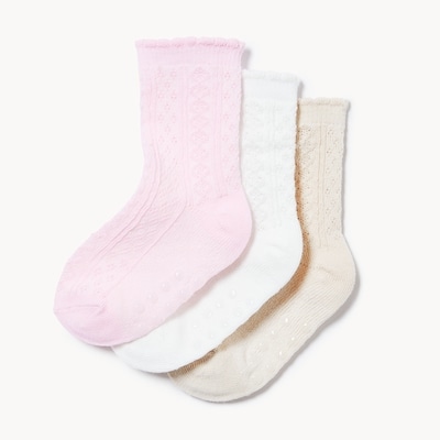 Joe Fresh Baby Girls' 3-Pack Textured Crew Socks 1 ea, $6.00/1ea