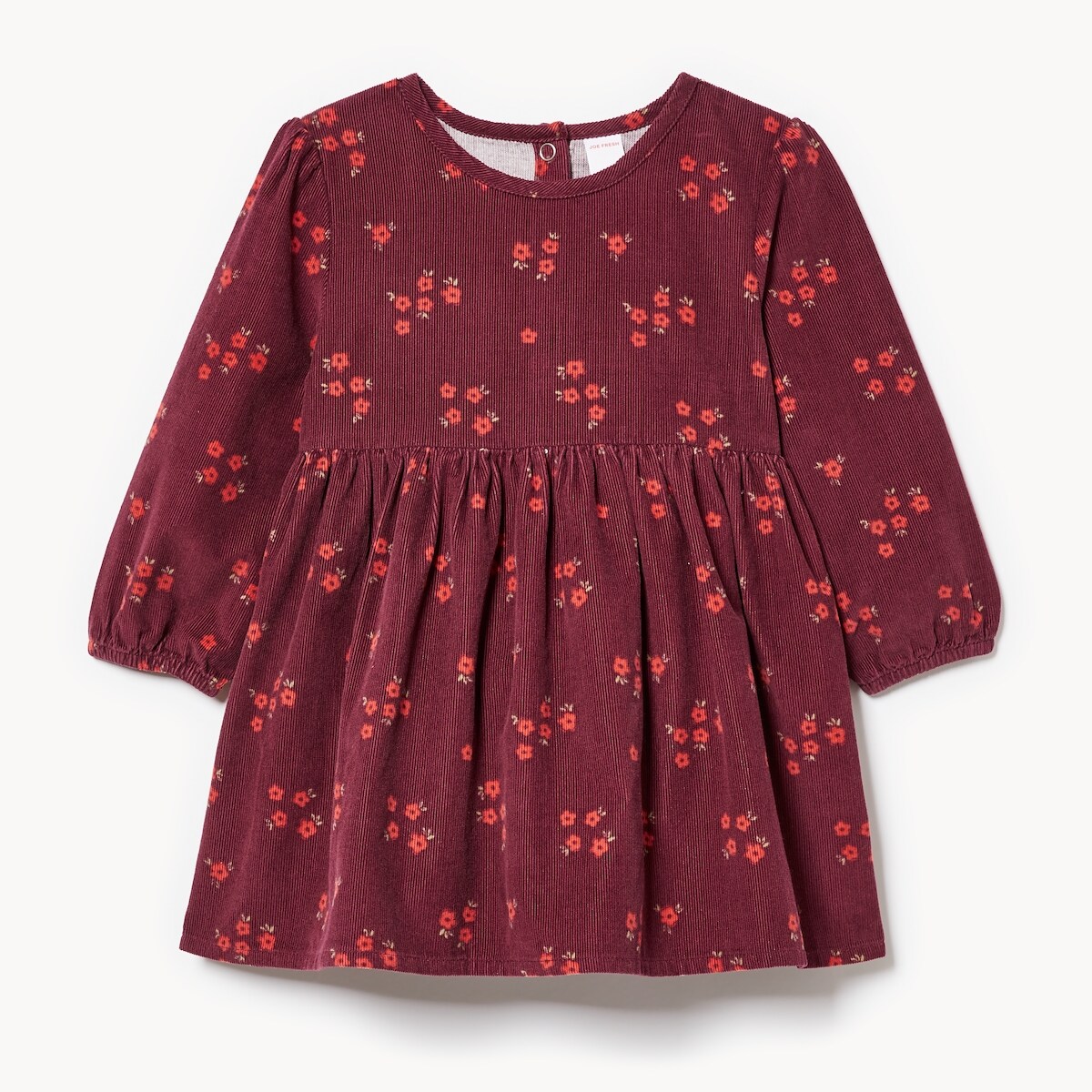 Joe Fresh Robe à manches longues, velours côtelé, bébé fille 1 ea, 22,00 $/1ch