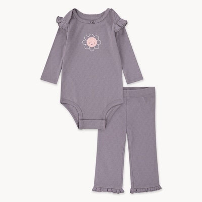 Baby Girls' Huggies Bodysuit Set - Light Mauve