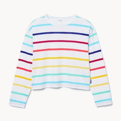 Chandail rayé Crayola pour enfants - Blanc pur