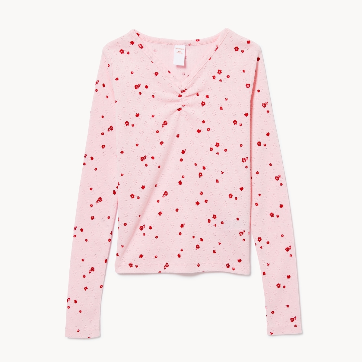 Tween Girls' Pointelle Long Sleeve Top