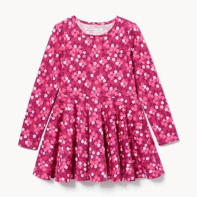 Robe en tricot imprimée pour filles - Magenta