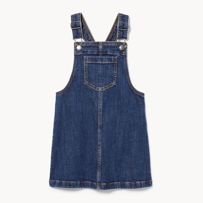 Robe chasuble en denim pour filles
