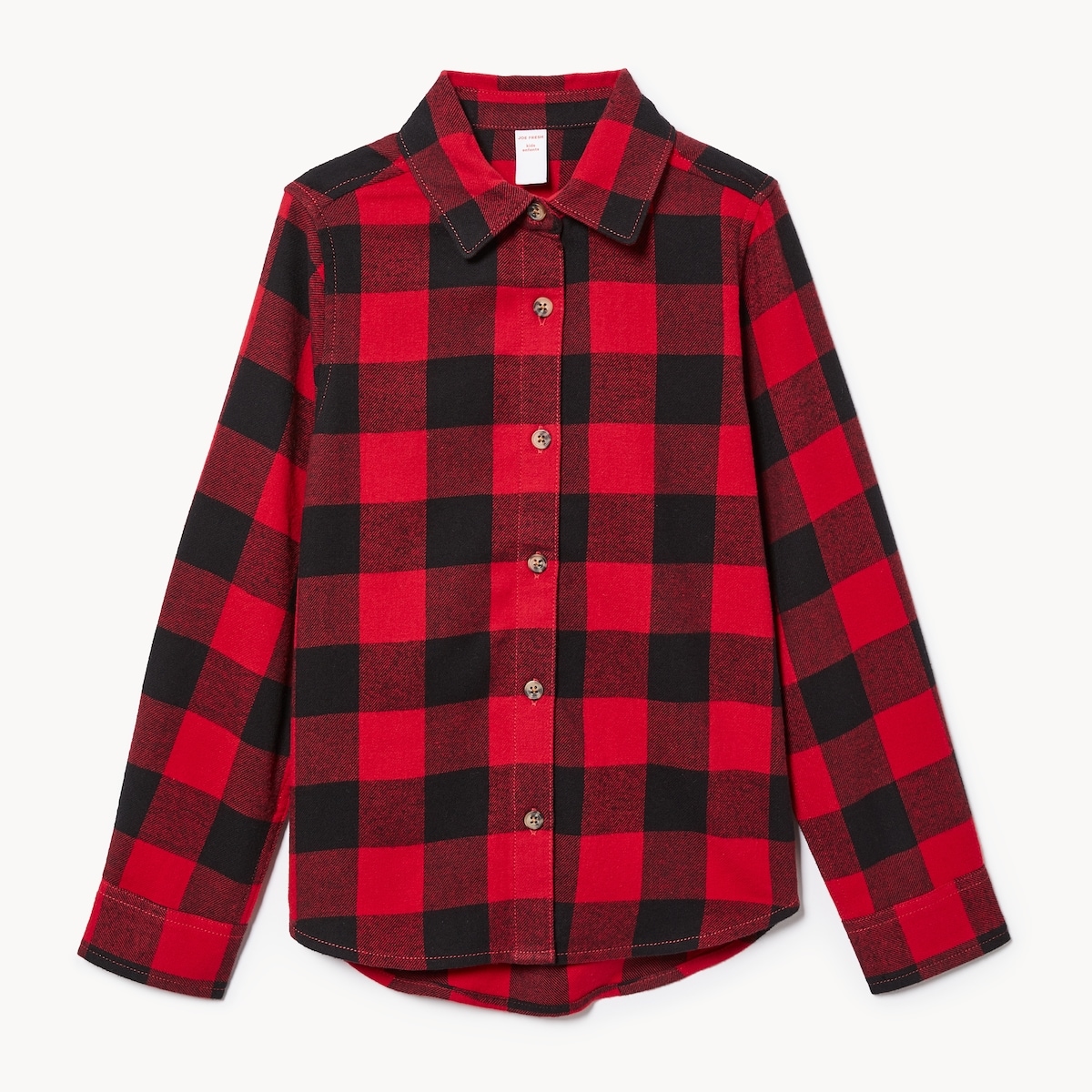 Chemise boutonne en flanelle pour filles