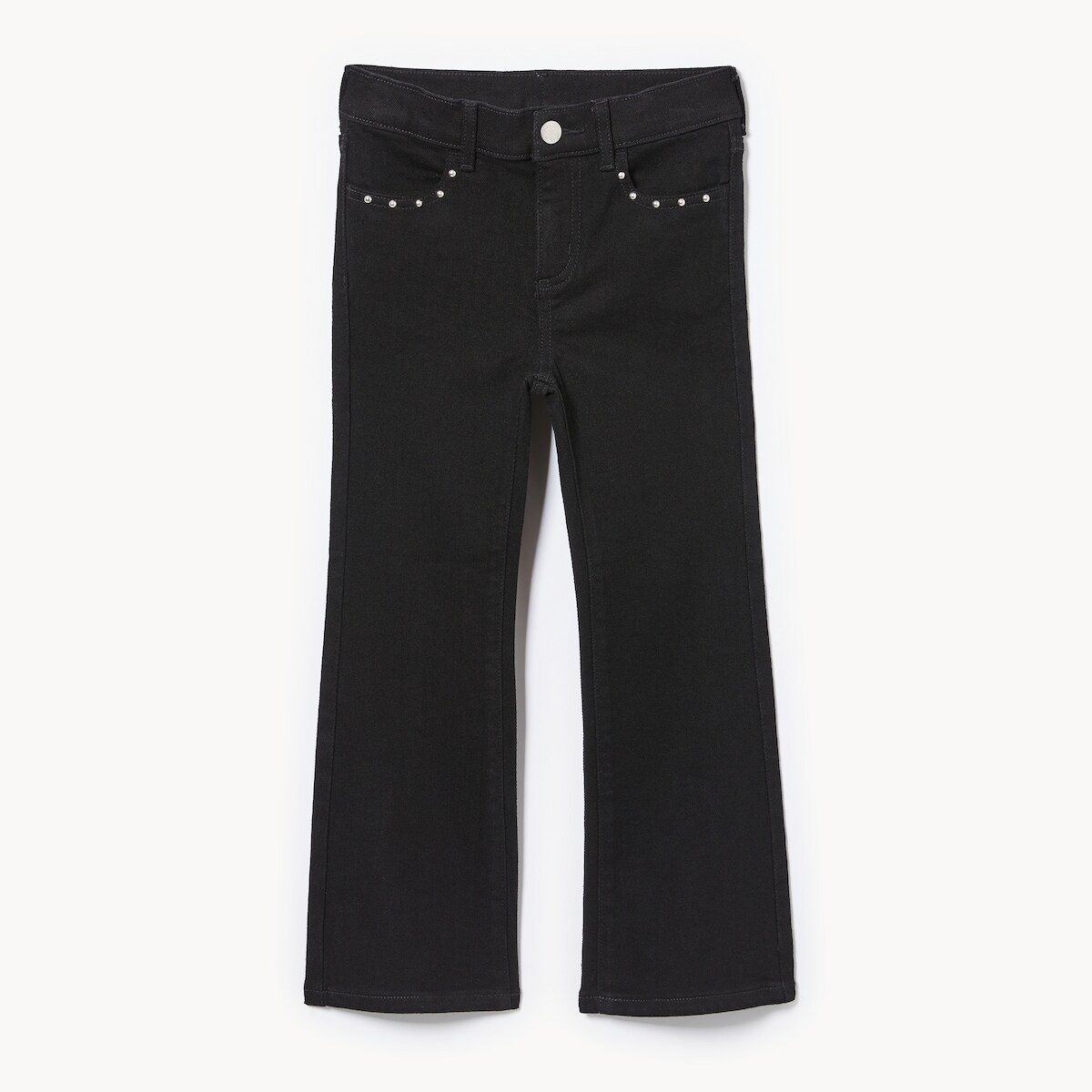 Tween Girls' Black Studded Jean - Black