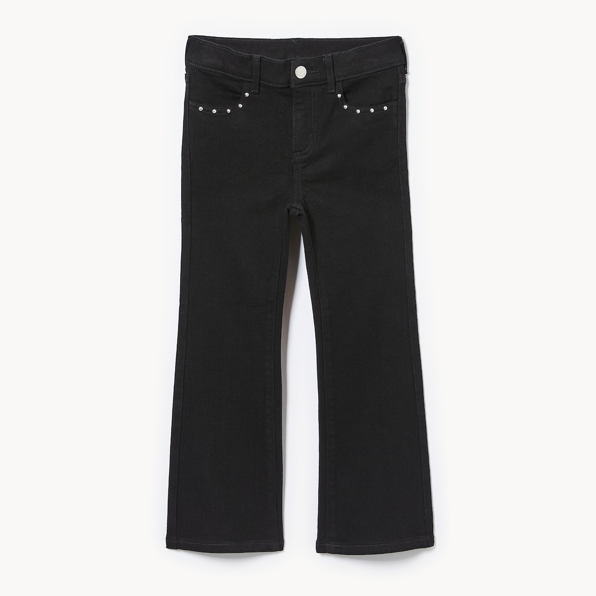 Tween Girls' Black Studded Jean