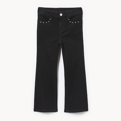 Tween Girls' Black Studded Jean - Black