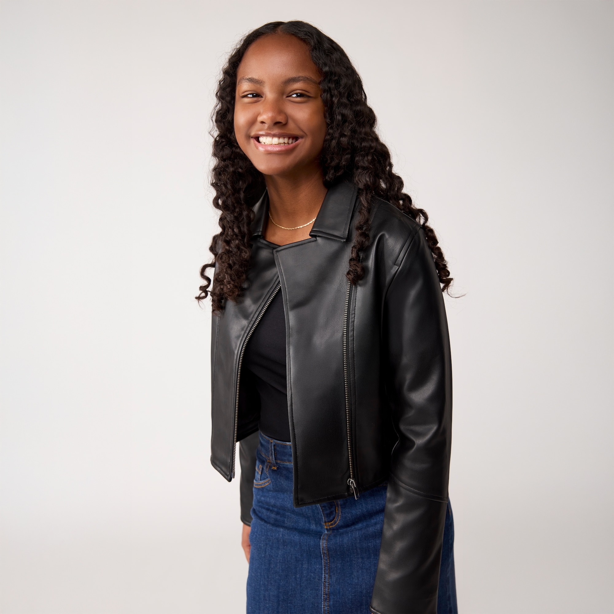 Tween Girls' Biker Jacket in JF Black from Joe Fresh
