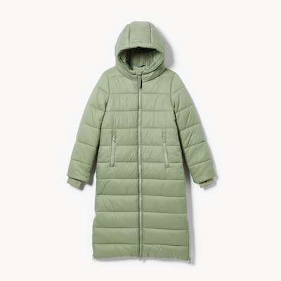 Kid Girls’ Extra Long Puffer - Dusty Green
