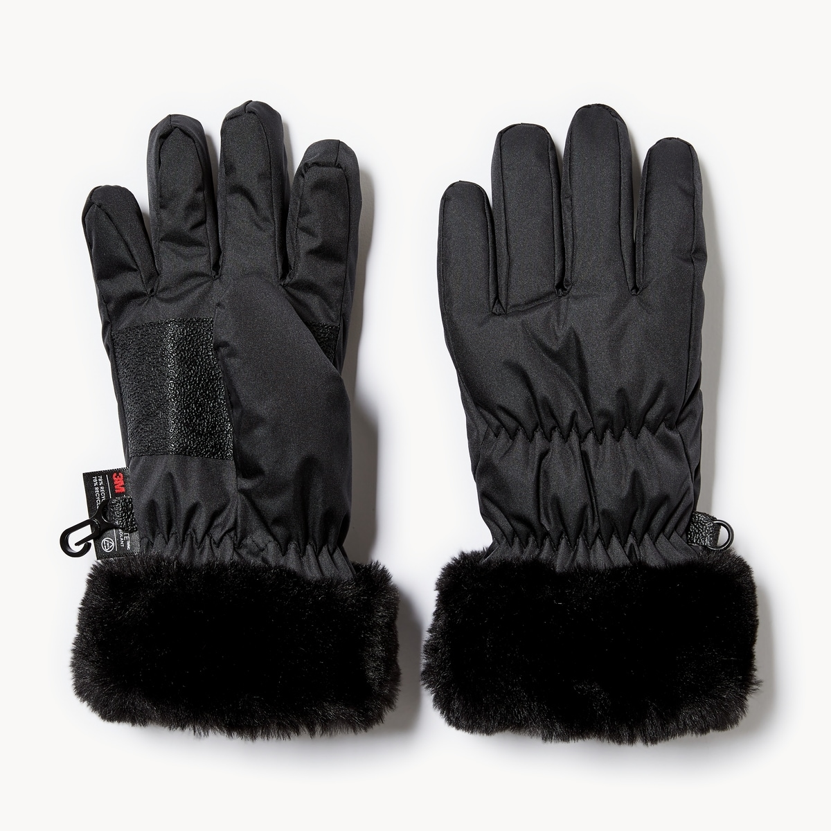 Gants de ski  bordure en similifourrure, filles
