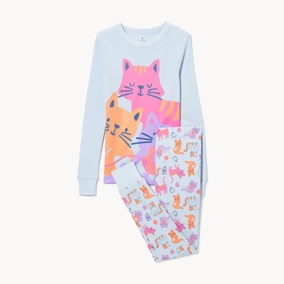 Kid Girls' Printed Sleep Set - Pale Blue
