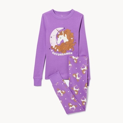 Kid Girls' Printed Sleep Set - Purple