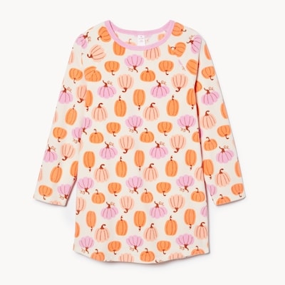 Chemise de nuit en micromolleton pour filles - Crème