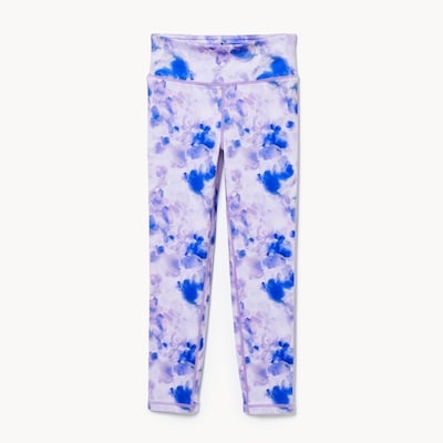 Kid Girls' Active Printed Legging - Bright Purple