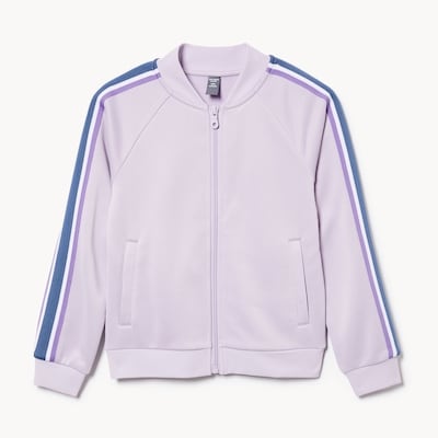 Kid Girls' Zip Up Track Jacket - Dusty Lavender