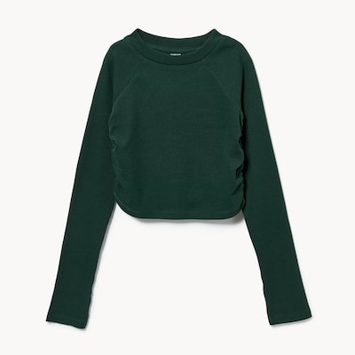 Kid Girls' Active Long Sleeve Top - Dark Green