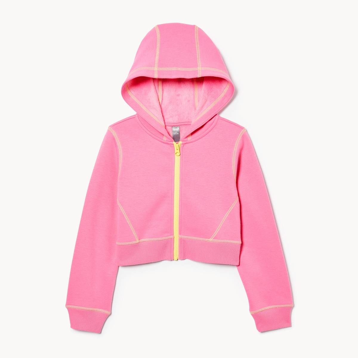 Kid Girls' Active Fuzzy Fleece Hoodie - Bright Pink