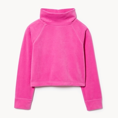 Kid Girls' Active Microfleece Pullover - Fuchsia