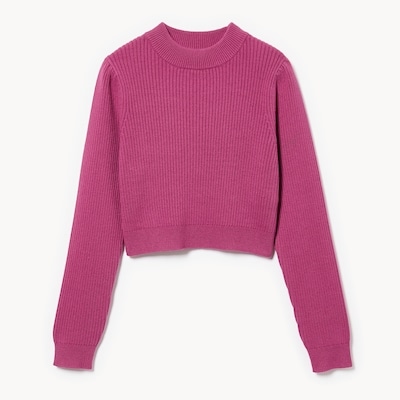Chandail à manches bouffantes pour filles - Magenta