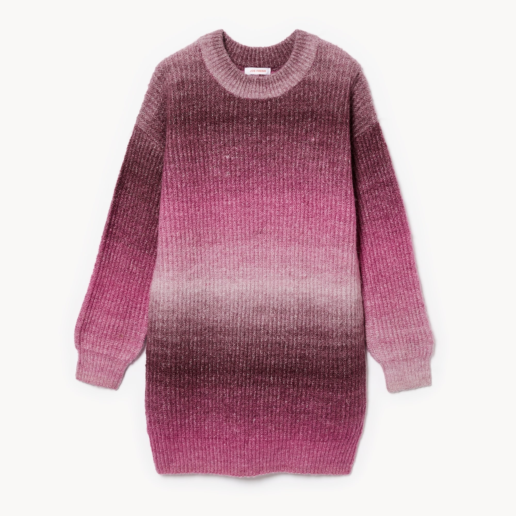 Kid Girls' Ombre Sweater Dress in Magenta from Joe Fresh