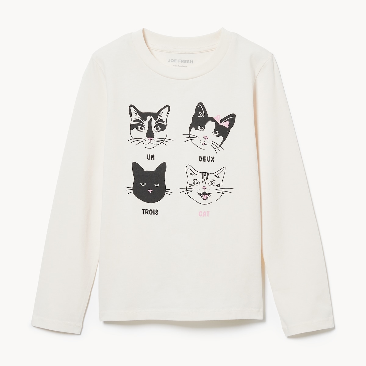 Kid Graphic Long Sleeve Top - Off White