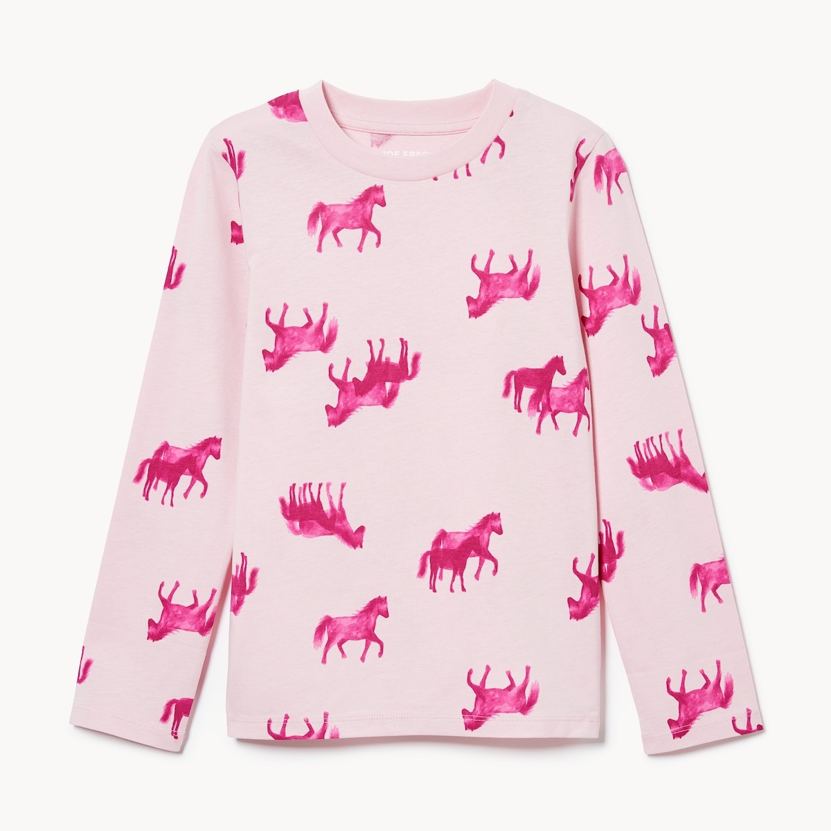 Kid Printed Long Sleeve Top - Light Pink