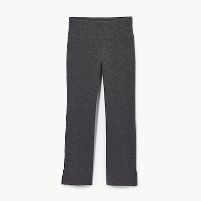 Kid Girls' Active Flare Legging - Dark Charcoal Mix