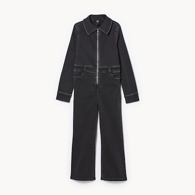 Combinaison en denim pour préadolescentes - Noir