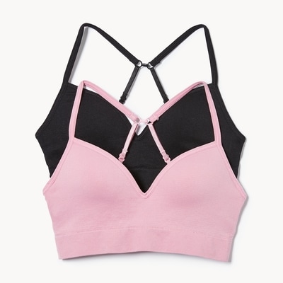 Ens. 2 soutiens-gorge sans couture pour filles - Rose