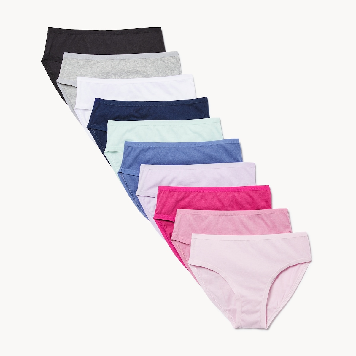 Ens. 10culottes bikini en coton pour filles