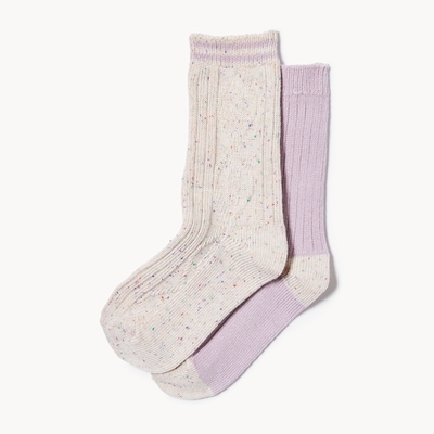 Kid Girls' 2-Pack Boot Crew Socks - Purple