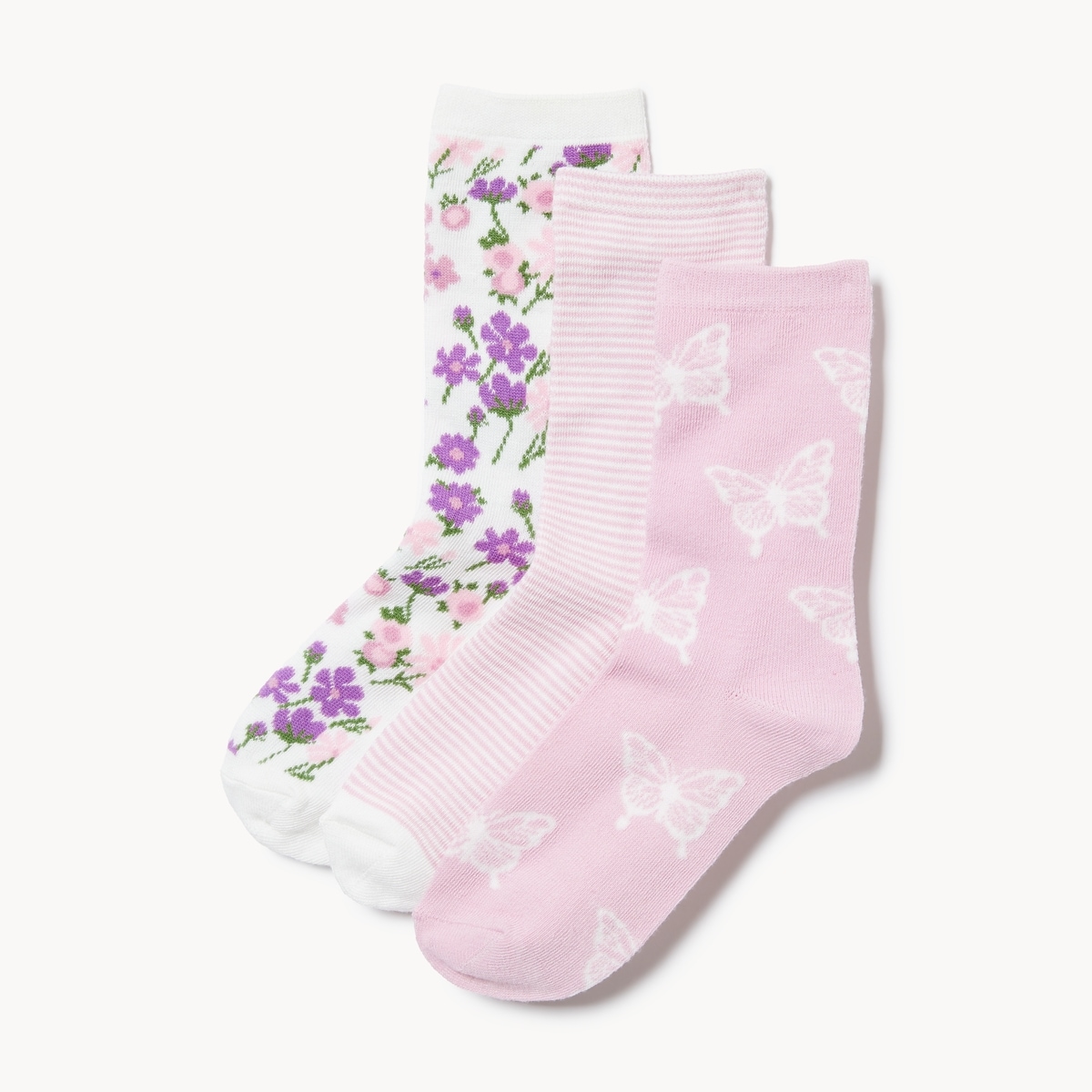 Kid Girls' 3-Pack Crew Socks
