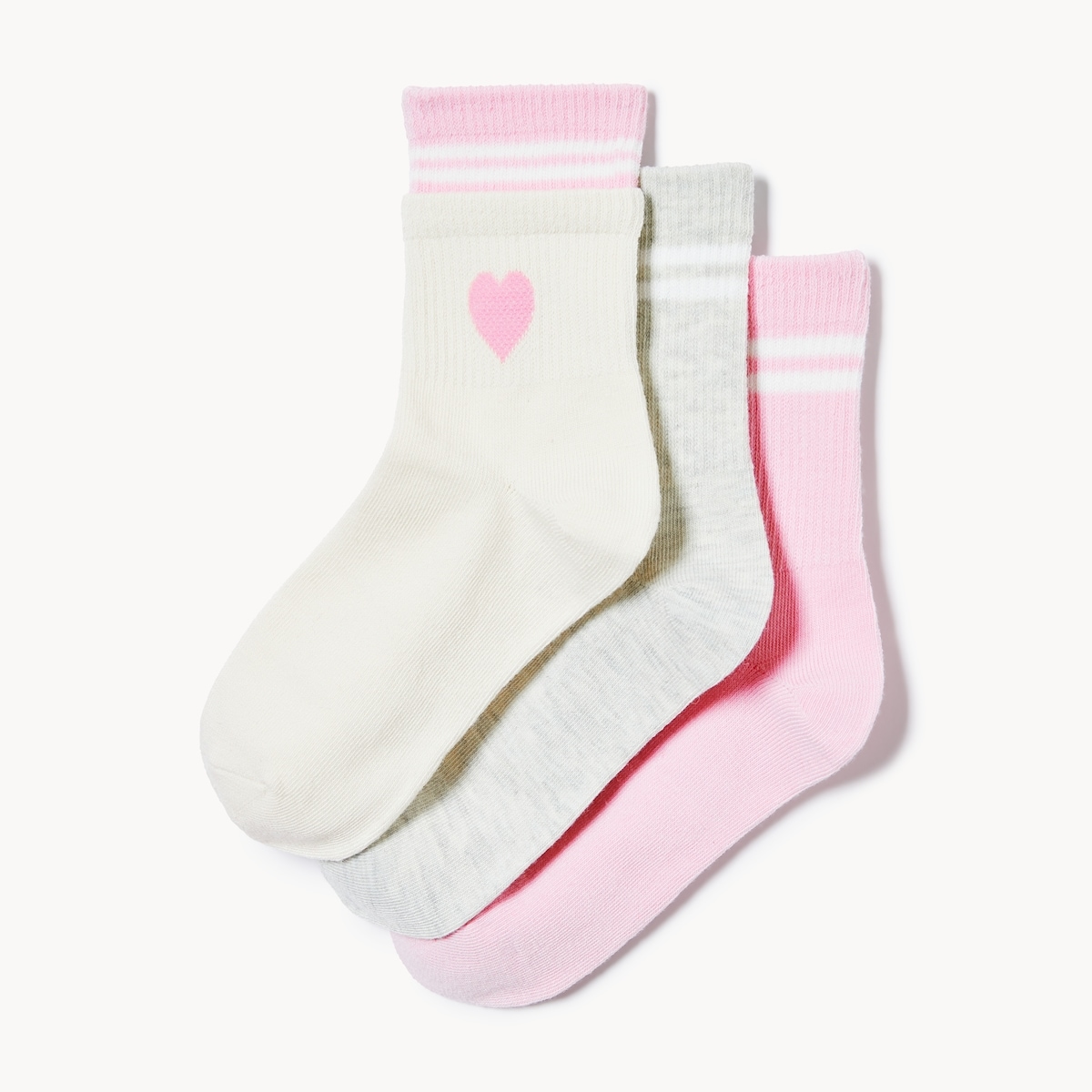 Kid Girls' 3-Pack Mid-Crew Socks