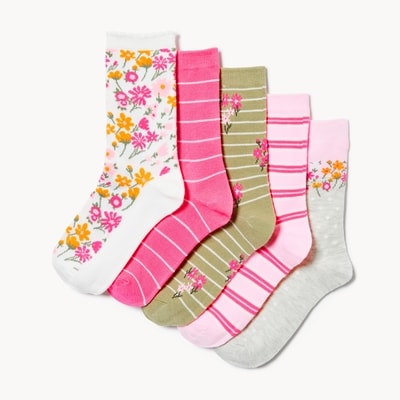 Joe Fresh Kid Girls' 5-Pack Crew Socks 1 ea, $10.00/1ea